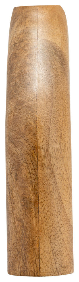 Wood, 9"h Tapered Vase, Brown