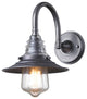 Insulator Glass 1-Light Outdoor Sconce, Weathered Zinc