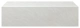Piazza Finished Concrete Indoor/Outdoor Coffee Table, Off White