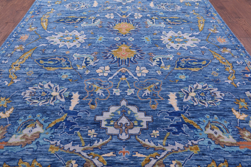 Handmade Turkish Oushak Wool Rug 8' 10" X 12' 5" - Q15711