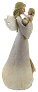 Figurine Baby Angel Polyresin Mother Child Newborn Blessing 16127