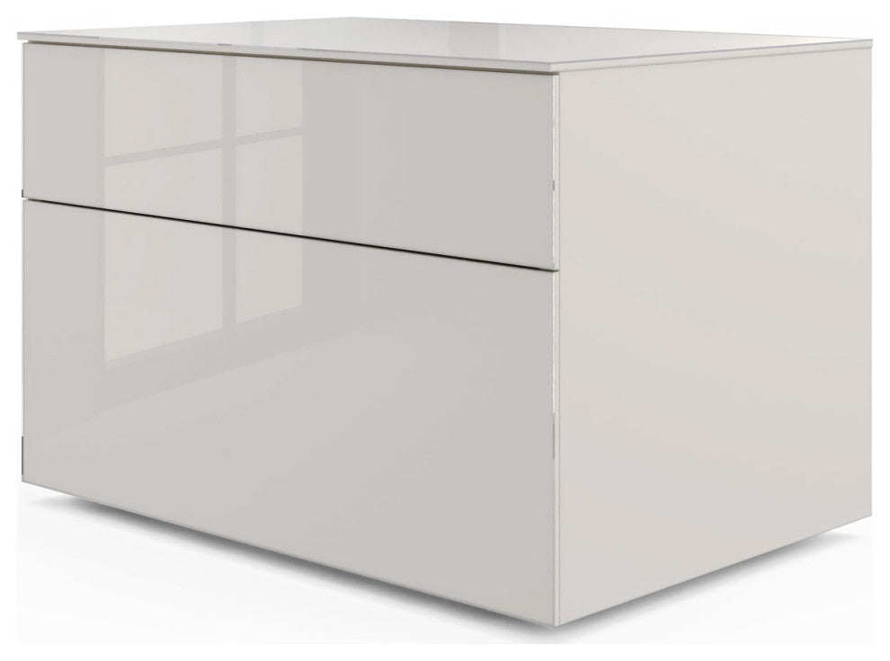 Bedford Nightstand, Glass, Chateau Gray Glass