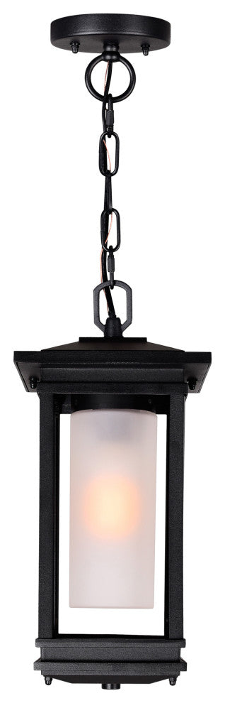 Granville 1 Light Black Outdoor Hanging Light