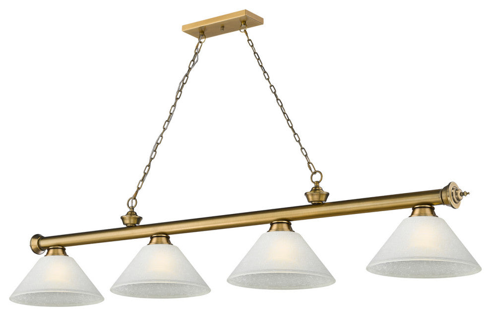 Zlite 2306-4RB-AWL14 4-Light Billiard, White Linen