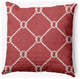 20x20" Ahoy! Nautical Decorative Indoor Pillow, Ligonberry Red