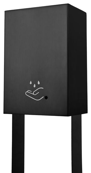Luxe Tabletop Touchless Hand Sanitizer Dispenser, 21", Matte Black, Powermist