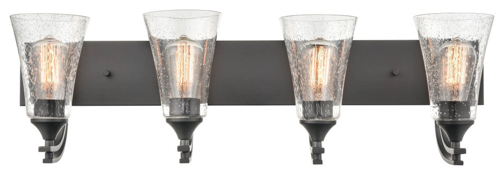 Millennium Natalie 4-Light Bath Vanity Light Matte Black