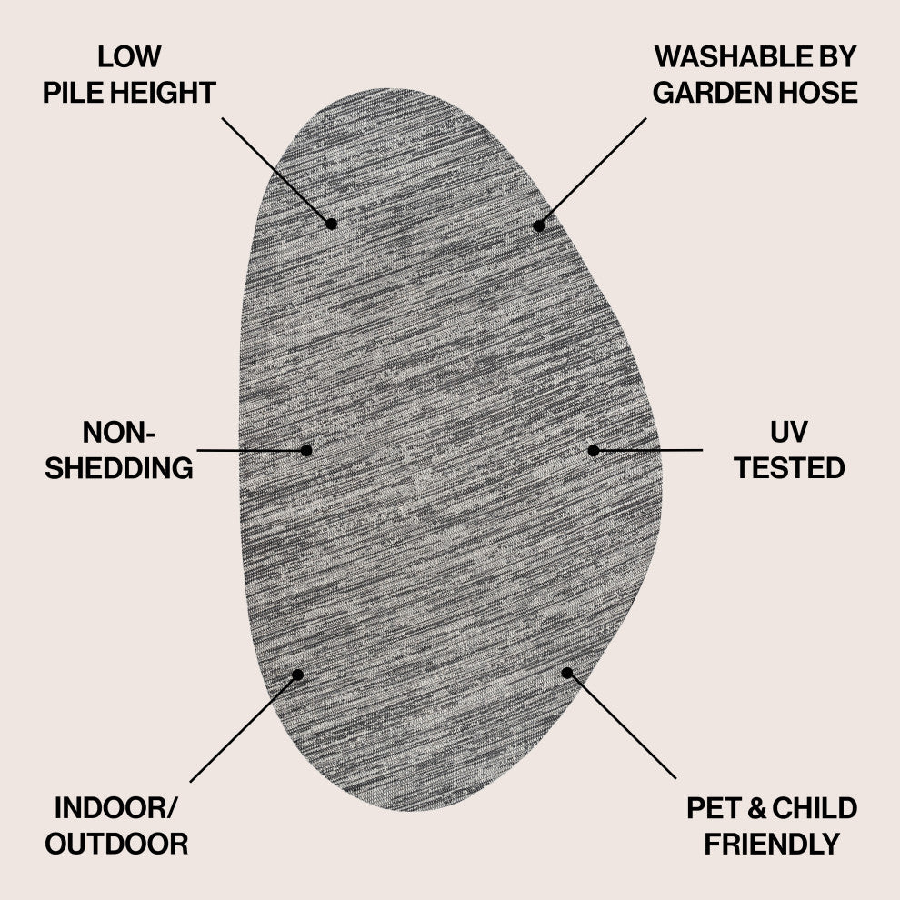 Callan Modern Rustic Abstract Indoor/Outdoor Shaped Area Rug