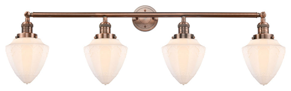 Innovations 215-AC-G661-7 4 Light Bath Vanity Light, Antique Copper