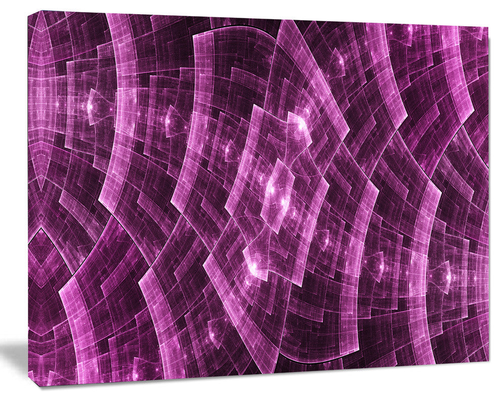 Purple Metal Protective Grids, Abstract Wall Art Canvas, 20x12