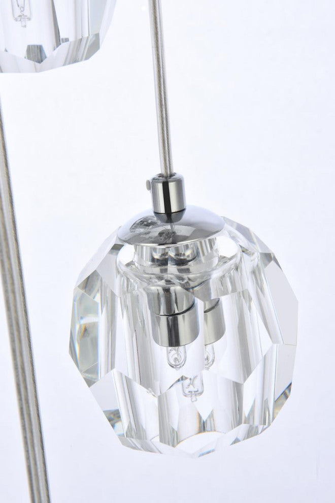 Lux Light 11" 10-Lights Chrome Pendant
