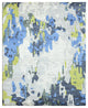 Hand Knotted Silk Area Rug Abstract Multicolor