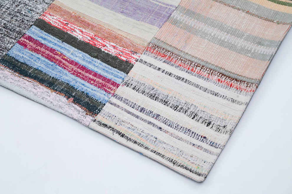 Rug N Carpet - Handmade Turkish 8' 2'' x 10' 0'' Unique Patchwork Kilim Rug