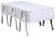 HomeRoots Sleek White Rectangular Convertible Coffee Table