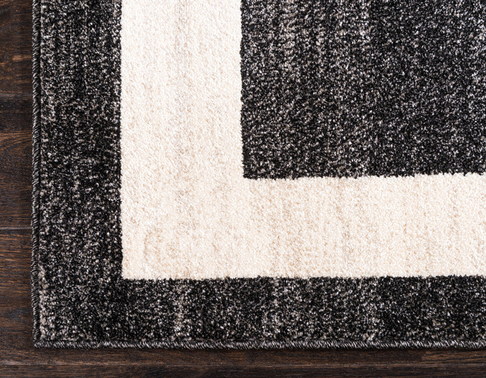 Unique Loom Black Del Mar Maria 5' 0 x 8' 0 Area Rug
