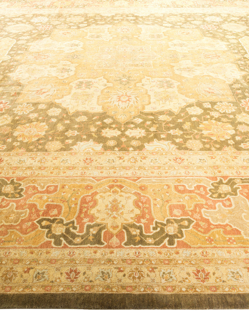 Mogul, One-of-a-Kind Hand-Knotted Area Rug Green, 12'6"x20'1"