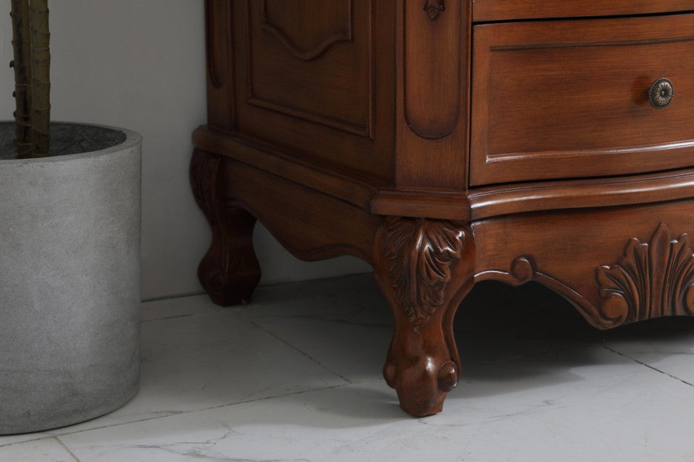60" Single Bathroom Vanity, Teak