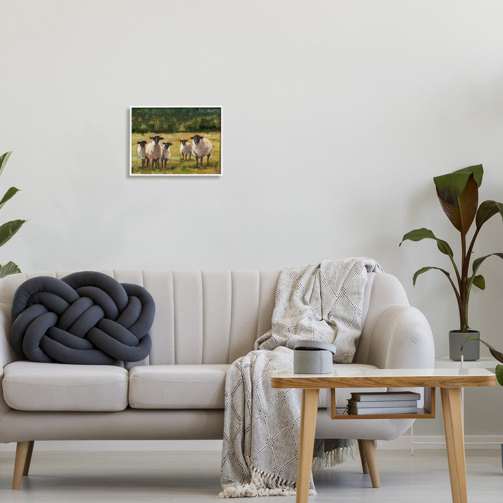 Flock of Sheep Family Painting, 14 x 11