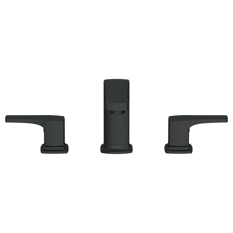 Tribune 2H Widespread Bath Faucet, 50/50 Pop-Up Drain 1.2gpm, Satin Black