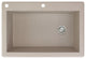Radius 33" silQ Granite Single Bowl Kitchen Sink with 2 Holes in Cafe Latte