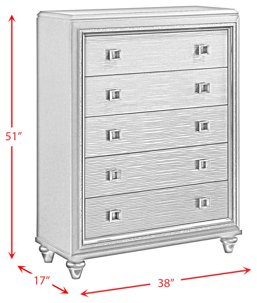 Picket House Furnishings Faris Panel 5PC Bedroom Set in Black