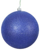 6" Cobalt Glitter Ball Drilled 4/Bag