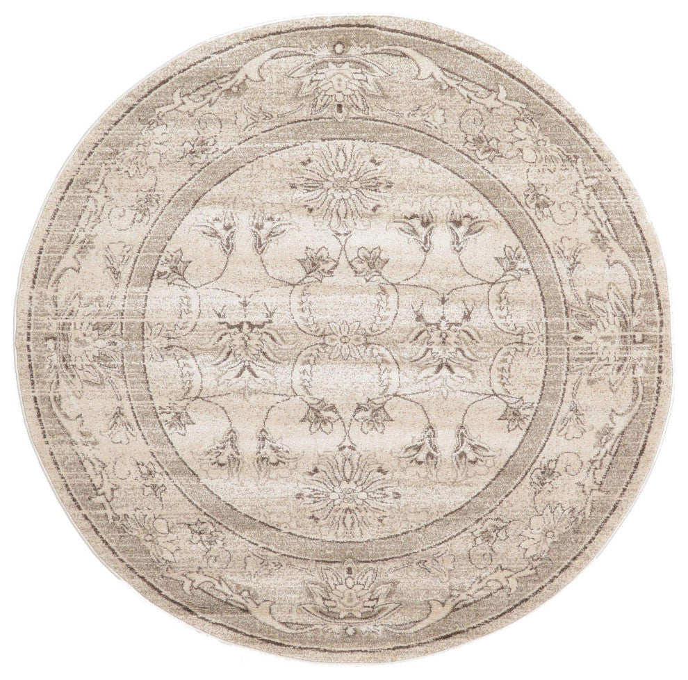 Rug Unique Loom La Jolla Ivory Round 6' 0 x 6' 0