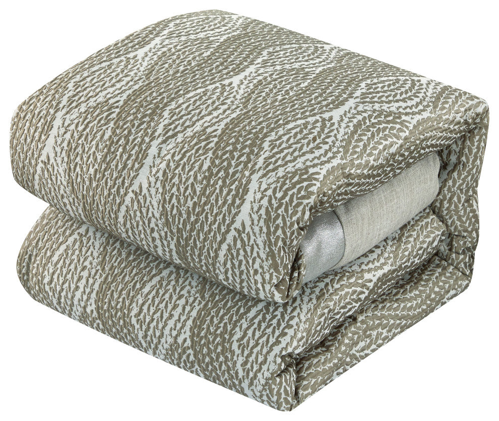 Aurora 6-Piece Bedding Comforter Set, Grey, King
