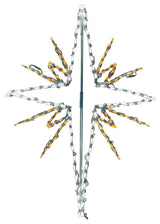 Christmas Giant Outdoor LED Lights, 4' Bethlehem Star, White/Gold 51"H x 36"W