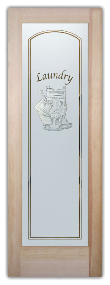 Laundry Door - Thru the Wringer - Primed - 36" x 80" - Book/Slab Door