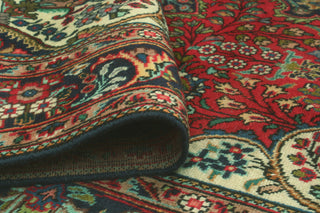 Fine Vintage Distressed Levi Red/Navy Rug, 6'10 x 9'11