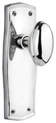 Prairie Plate Passage Homestead Door Knob, Bright Chrome