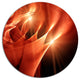 Abstract Warm Brown Fractal Design, Abstract Round Wall Art, 36"
