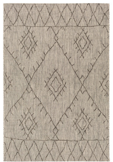 Surya Eagean EAG-2328 2'7"x10' Rug, Black/Taupe/Light Gray/White