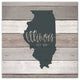 Illinois Established 16x16 Canvas Wall Art