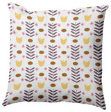 Spring Garden Polyester Indoor/Outdoor Pillow, White, 18"x18"