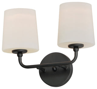 Maxim 12092SW Bristol 2 Light 10" Tall Bathroom Sconce - Black