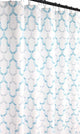 Charlton Fabric Shower Curtain: Geometric Design, Aqua