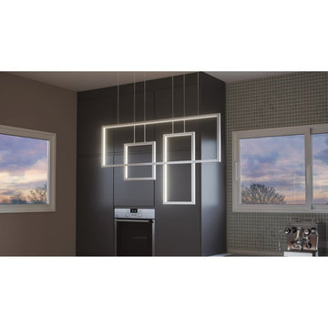 Brushed Aluminum LED Island Light/Chandelier