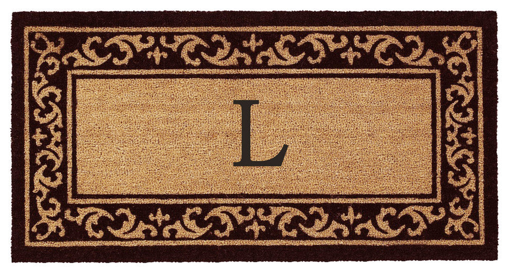 Kendall Monogram Doormat, 24"x48", L
