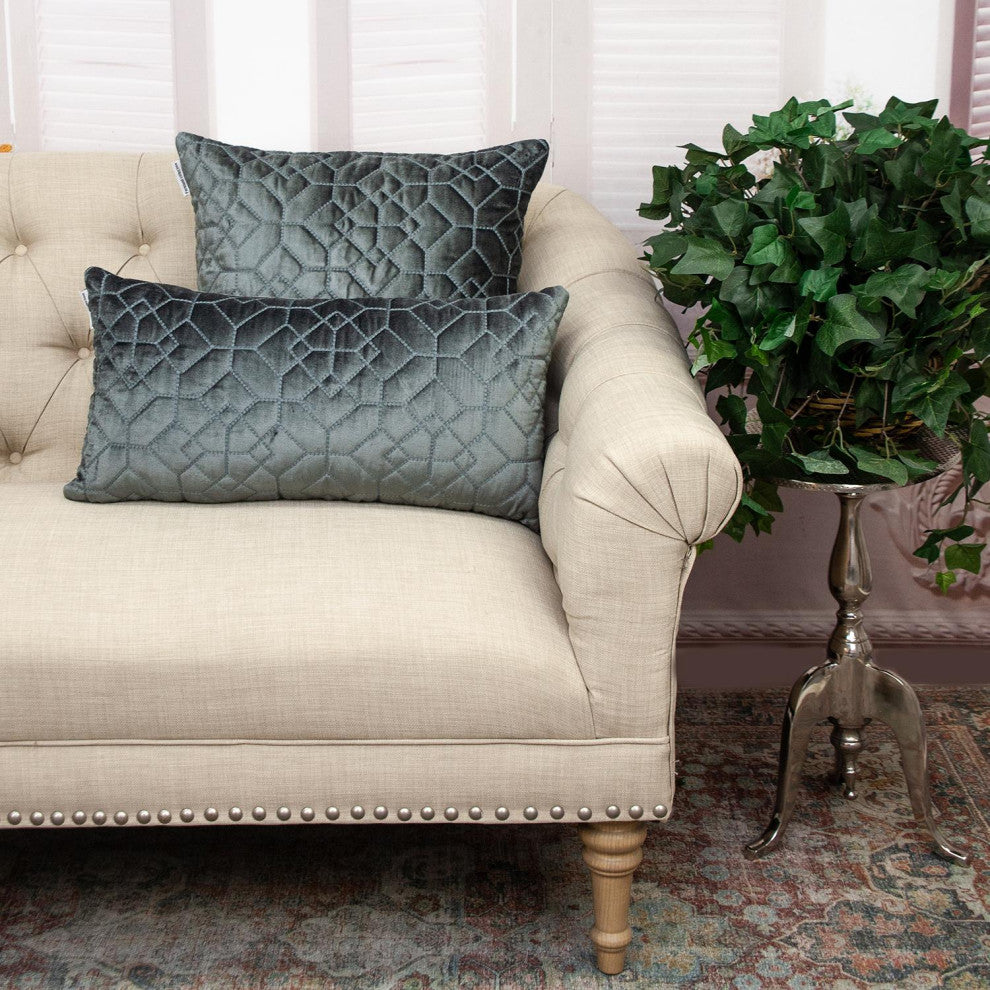 Parkland Collection Sora Gray/Charcoal Throw Pillow, Square