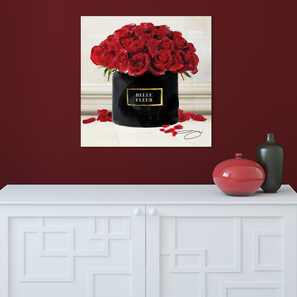 Circle of Roses Printed Wall Art Unframed Free Floating Tempered Glass