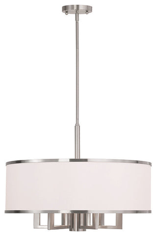 Park Ridge Chandelier, Brushed Nickel