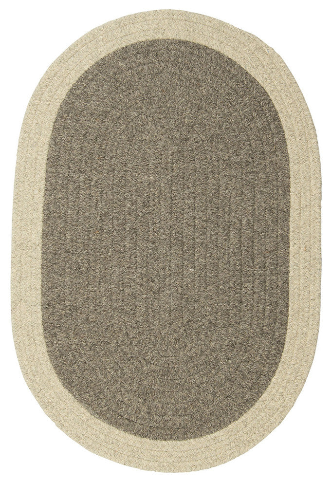 Colonial Mills Hudson HN31 Dark Gray All-Natural/Eco Area Rug, Round 12'x12'