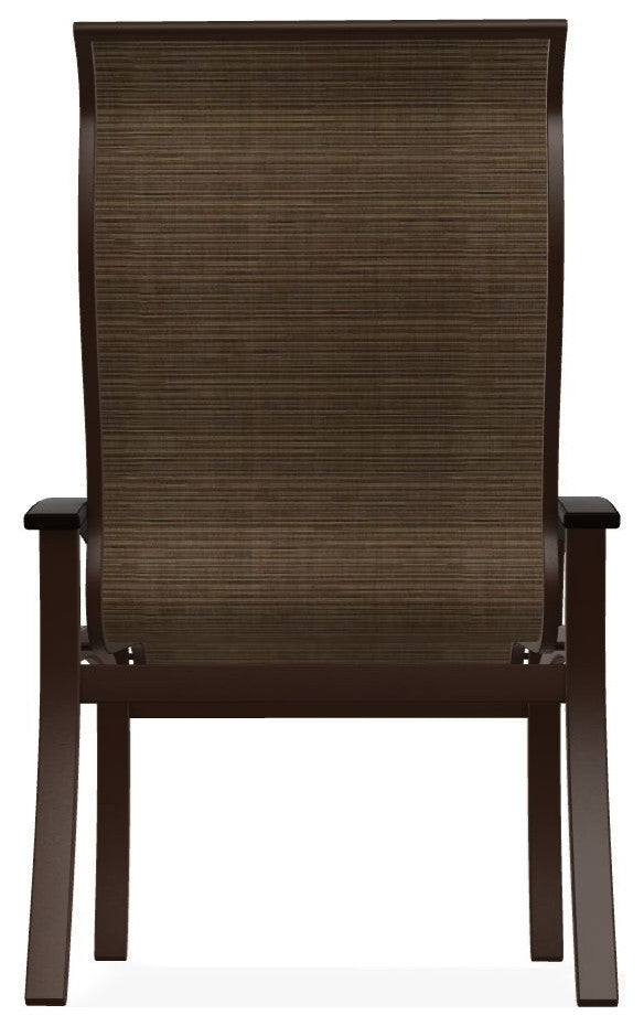Belle Isle Sling Outdoor Dining Chair, Bark/Kona