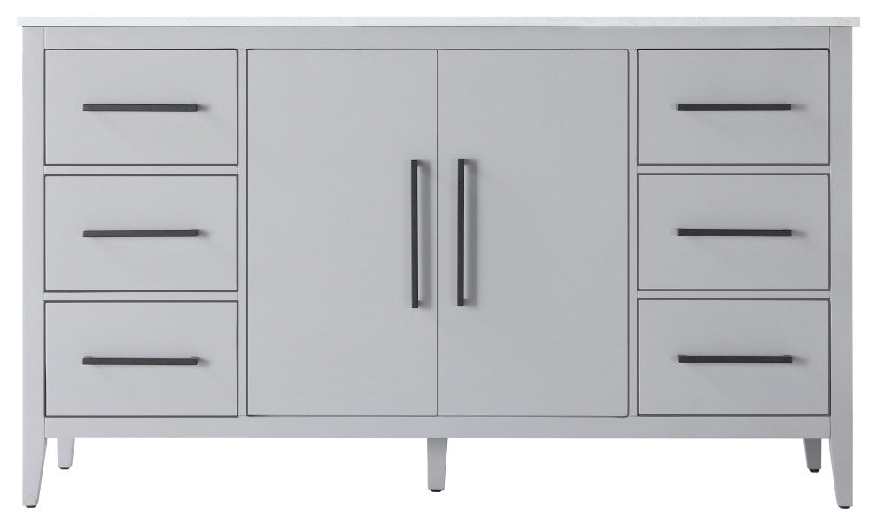 Home Living 60" Single Bathroom Vanity, Grey