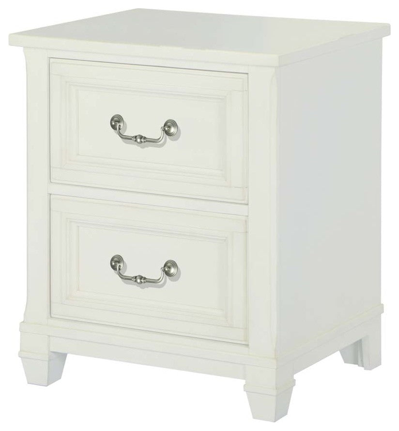 Brookefield 2 Drawer Cotton White Nightstand