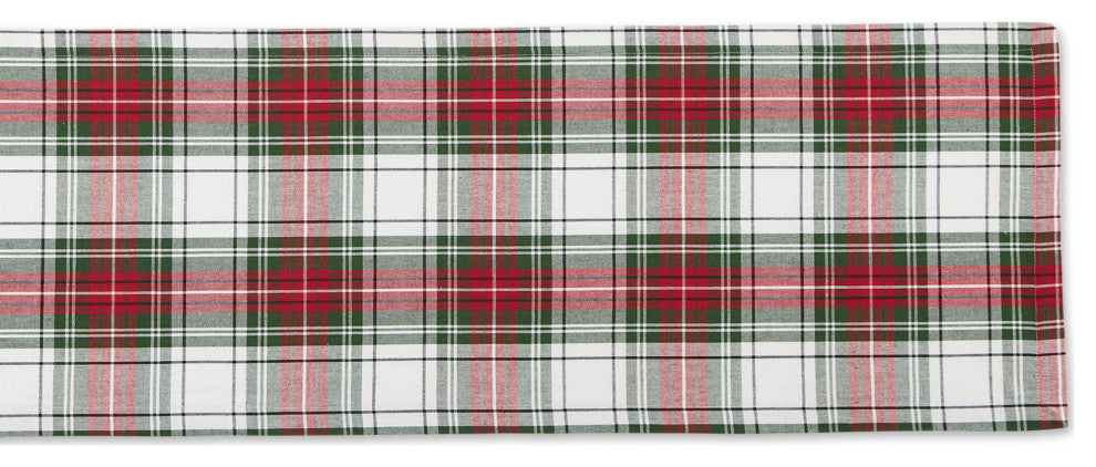Christmas Plaid Table Runner 14x108