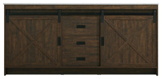 Home Living 72" Double Bathroom Vanity, Expresso