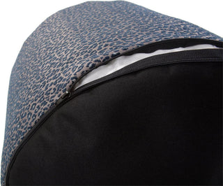 Elegant Lynx Indigo Pouf With Removable Cover